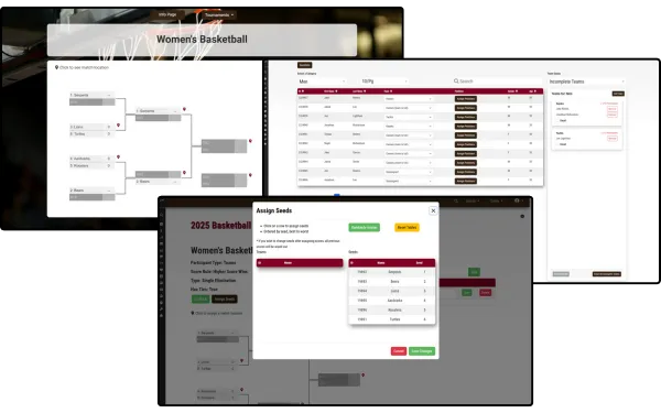 tournament management software team roster creation